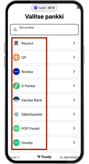 Tunnistaudu pankkitunnuksilla